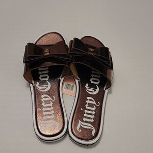 BRAND NEW JUICY COUTURE YAEL BOWNOT RHINESTONE SLIDER R3